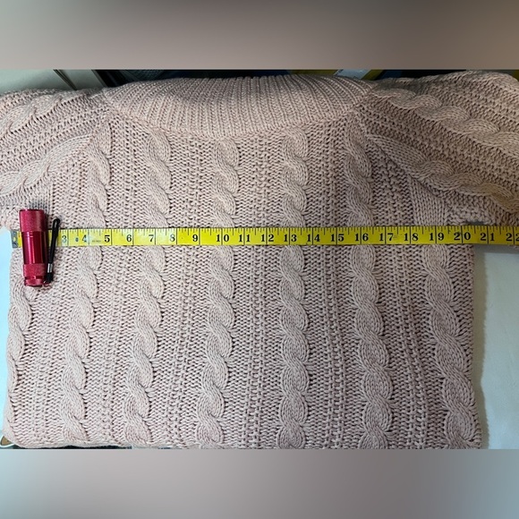 FALLS CREEK Sweet Pink chunky cable knit sweater size‎ XL. - Picture 12 of 13